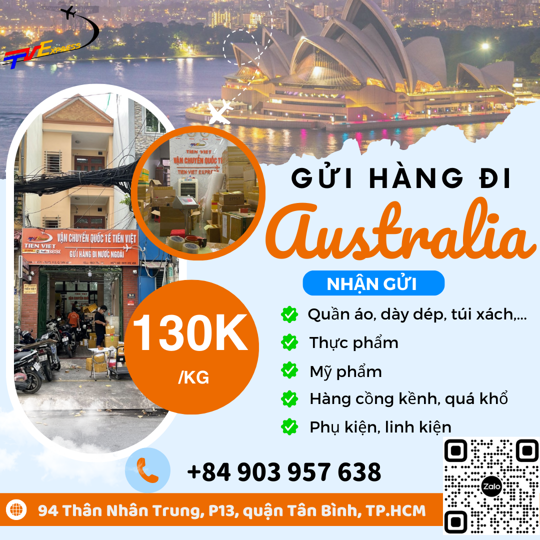 Gửi hàng đi Úc- Tiến Việt Express